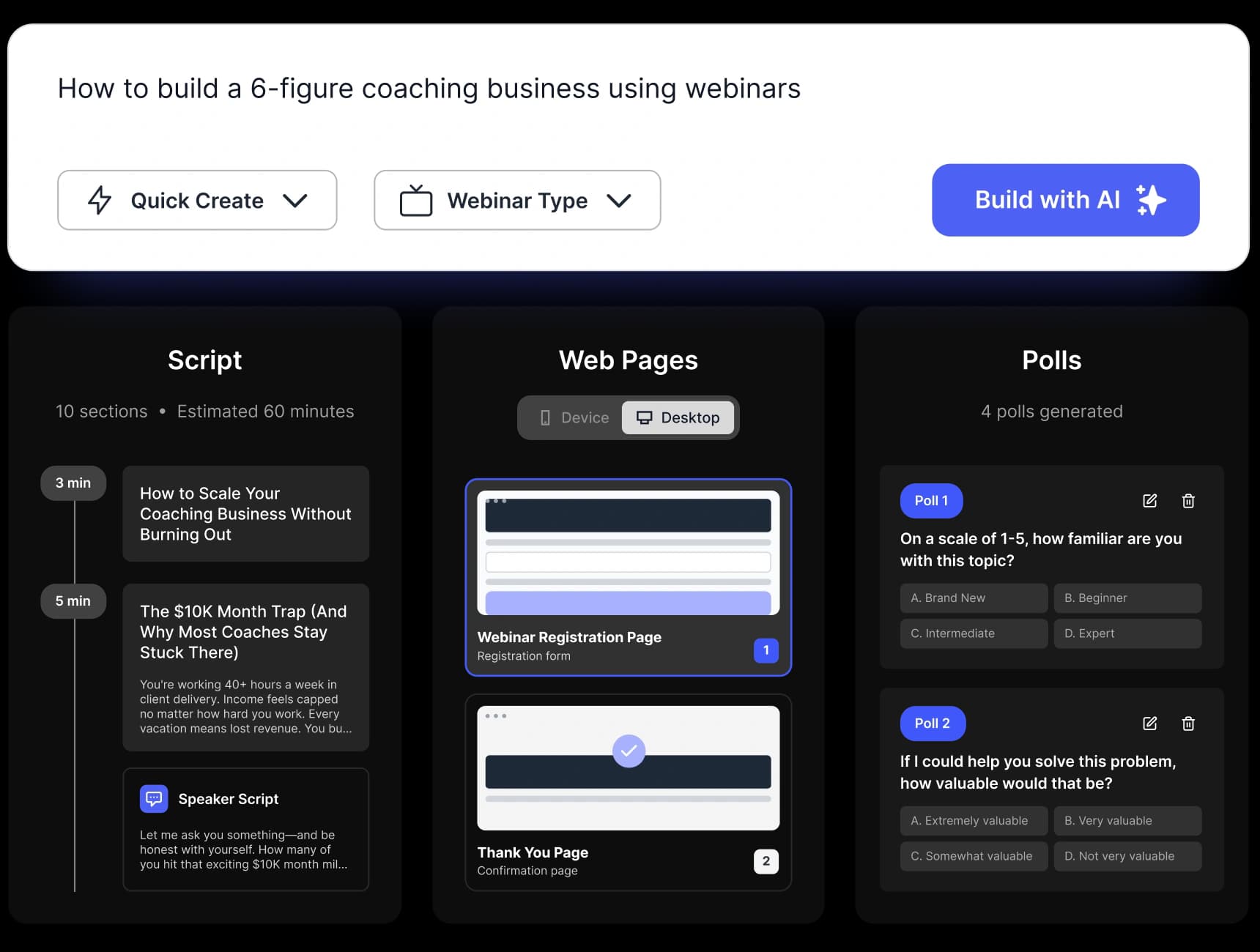 AI-powered funnel builder