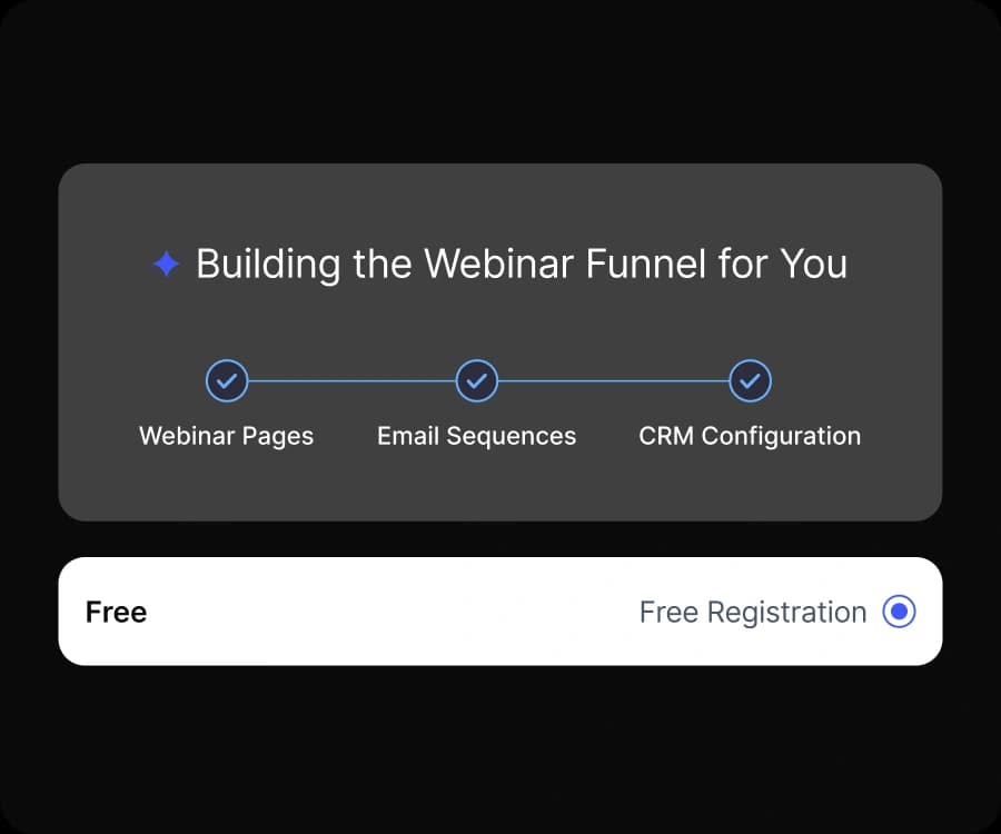 EasyWebinar AI builds your entire funnel