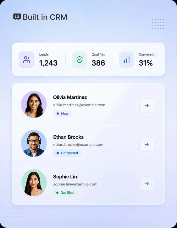 Built in CRM