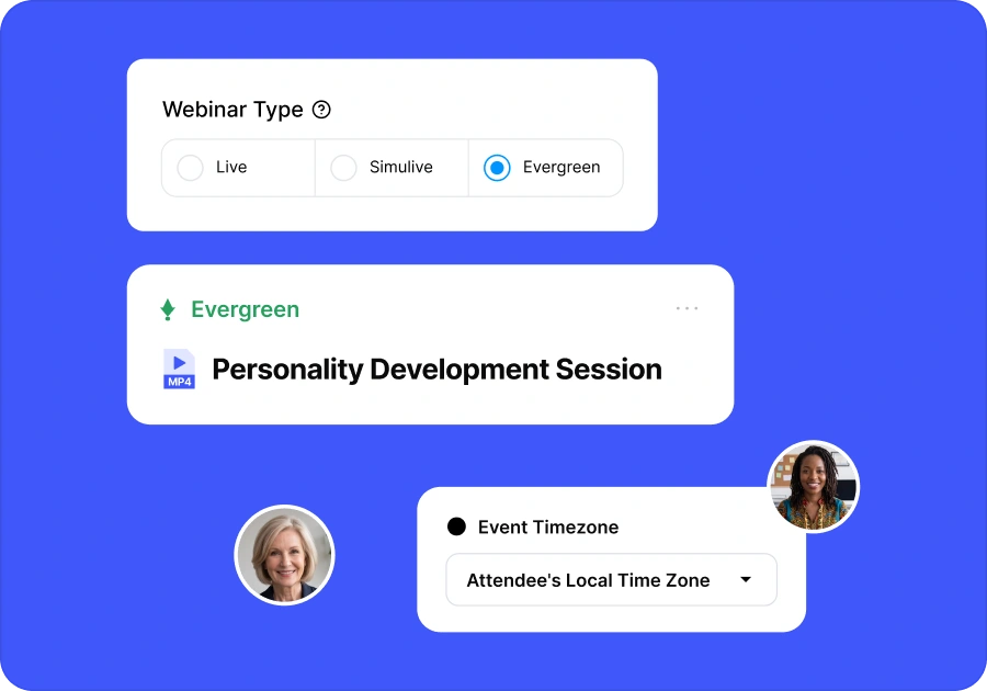 Evergreen webinar schedule