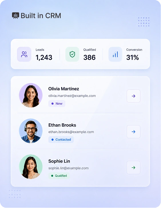 Built in CRM