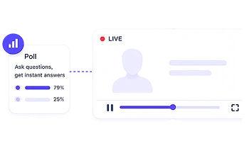 Live chat, polls and offers