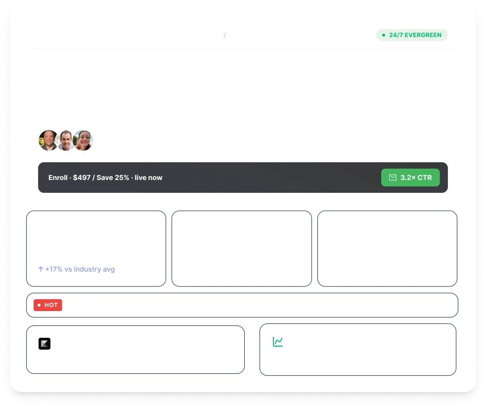 Course creator webinar funnel