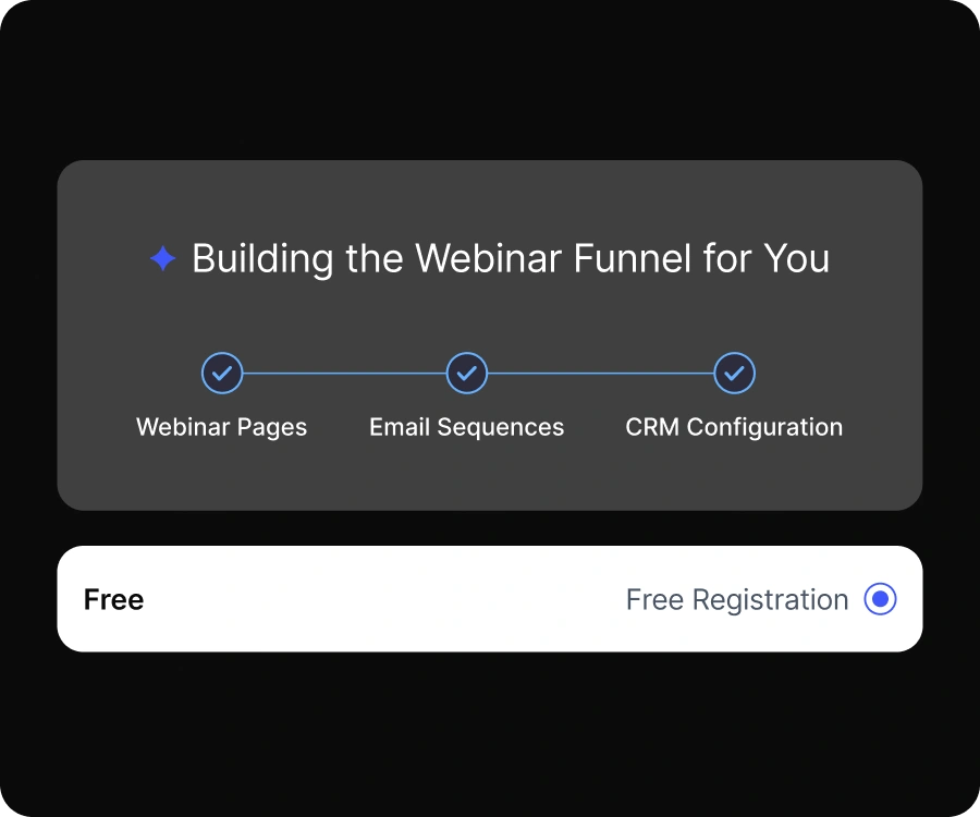 EasyWebinar AI builds your entire funnel