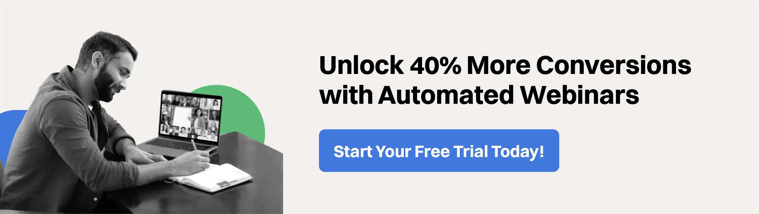 Increase lead conversions by 40% with automated webinars. Start your free trial now!