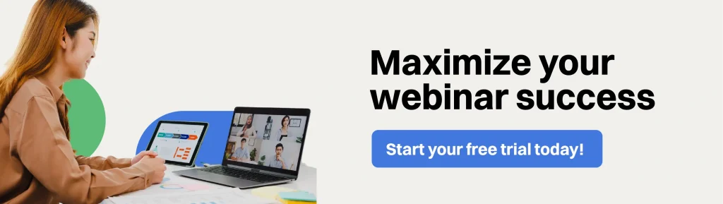 Visual comparing pre-recorded and live webinars, showcasing key benefits like engagement, scalability, and conversions for B2B marketers and event planners
